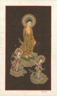 西方三聖手繪唐卡(小)