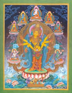 觀音手繪唐卡(大)