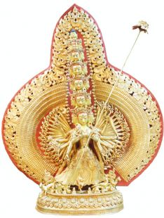 大白傘蓋佛母(全鎏金)